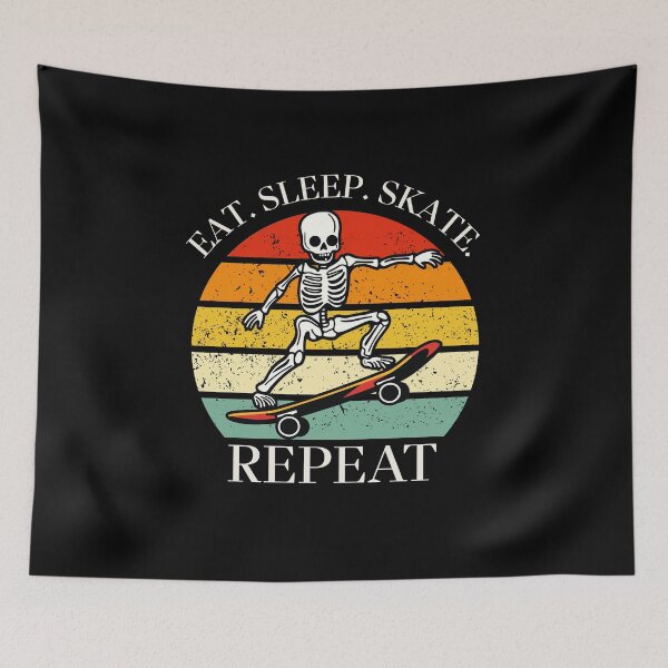 Item preview, Eat. Sleep. Skate. Repeat Skeleton Design designed and sold by OldSkullDesigns.