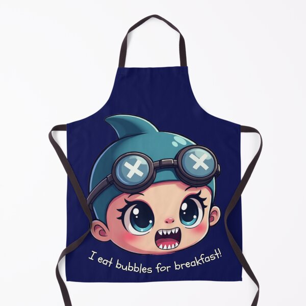Item preview, I Eat Bubbles for Breakfast | Cute Baby Shark Boy Swimmer designed and sold by Powered By Chlorine.