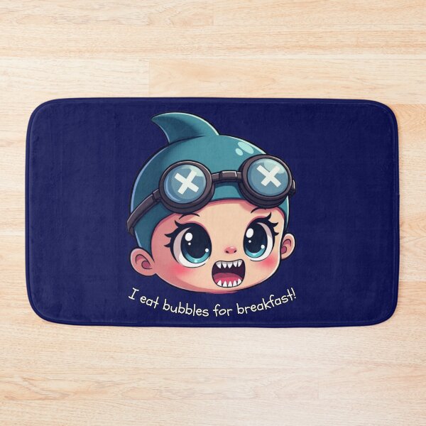 Item preview, I Eat Bubbles for Breakfast | Cute Baby Shark Boy Swimmer designed and sold by Powered By Chlorine.
