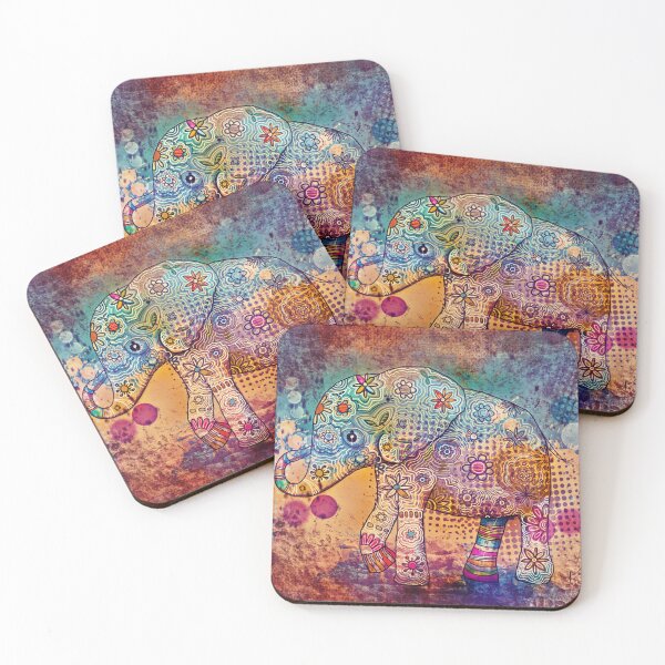 Item preview, Whimsical Boho Tribal Elephant designed and sold by Karin Taylor.