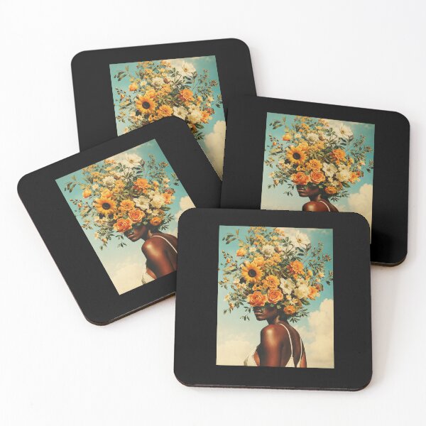 Item preview, Vintage Wildflower Portrait Beneath a Soft Blue Summer Sky designed and sold by ferminhays.