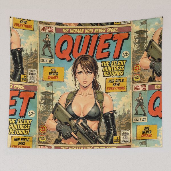 Item preview, Metal Gear Quiet Vintage Retro Comic Cover Art designed and sold by Back2Collage.