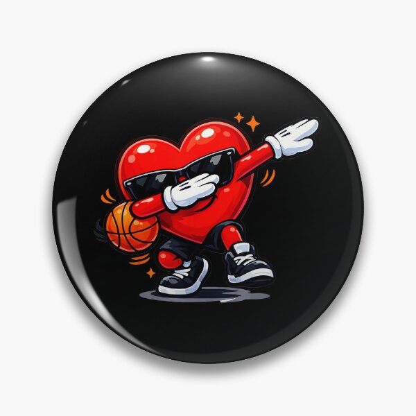 Item preview, Funny Dabbing Heart Basketball Valentine Cartoon Sports designed and sold by allistermariam.