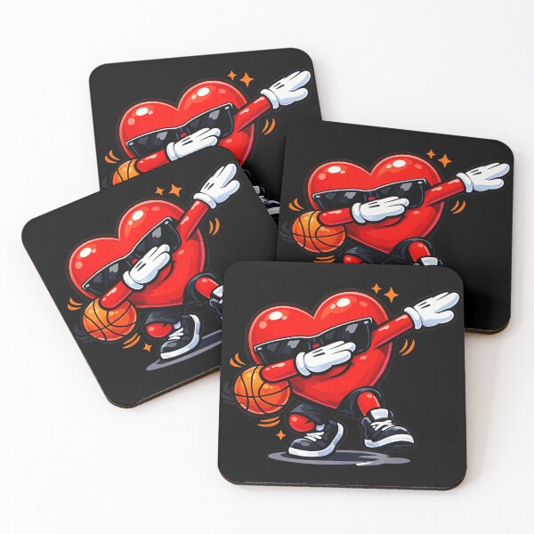 Item preview, Funny Dabbing Heart Basketball Valentine Cartoon Sports designed and sold by allistermariam.