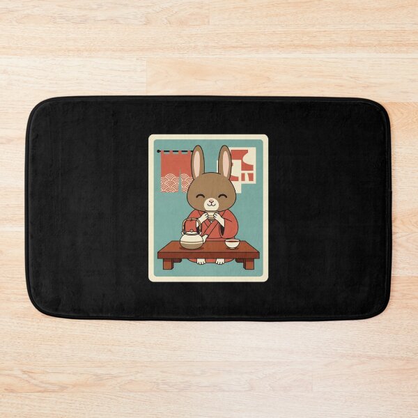 Item preview, Cute Tea Time Bunny in Cozy Traditional Japanese Setting designed and sold by JordynLadukeg65.