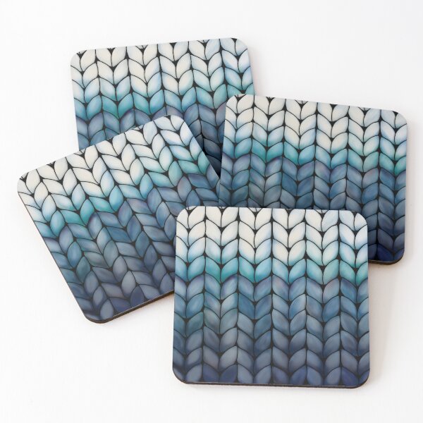 Item preview, Chunky Ocean Blue Faux Knit designed and sold by Karin Taylor.