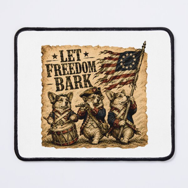 Item preview, Let Freedom Bark Corgi Revolutionary Marching Band designed and sold by chattsuede.