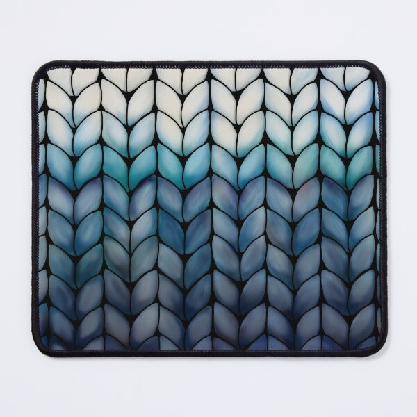 Item preview, Chunky Ocean Blue Faux Knit designed and sold by Karin Taylor.