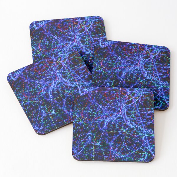 Item preview, Neon Light Trails Abstract Photography. Cyberpunk Long Exposure Wall Art Electric Lines designed and sold by TaynaraVieira.