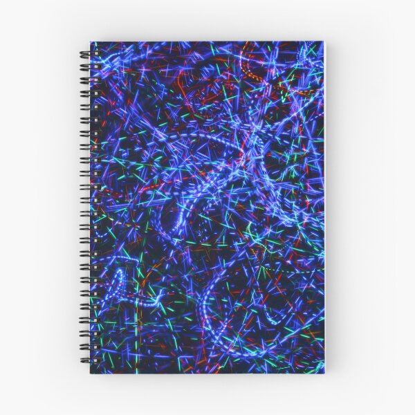 Item preview, Neon Light Trails Abstract Photography. Cyberpunk Long Exposure Wall Art Electric Lines designed and sold by TaynaraVieira.