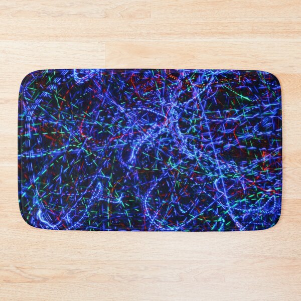 Item preview, Neon Light Trails Abstract Photography. Cyberpunk Long Exposure Wall Art Electric Lines designed and sold by TaynaraVieira.