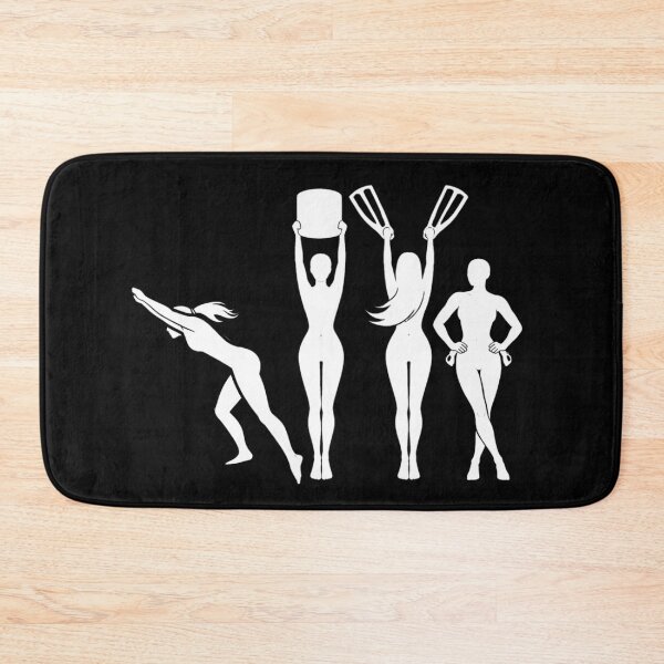 Item preview, Swim Squad Gals Female Swimmer Silhouette Lineup designed and sold by Powered By Chlorine.