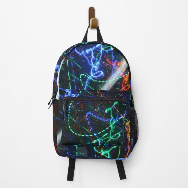 Item preview, Neon Light Trails Abstract Photography. Cyberpunk Long Exposure Wall Art Electric Lines designed and sold by TaynaraVieira.