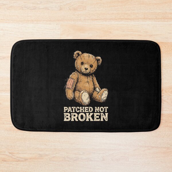 Item preview, Patched Teddy Bear Resilient Self Love Mental Health designed and sold by SplashTastic.