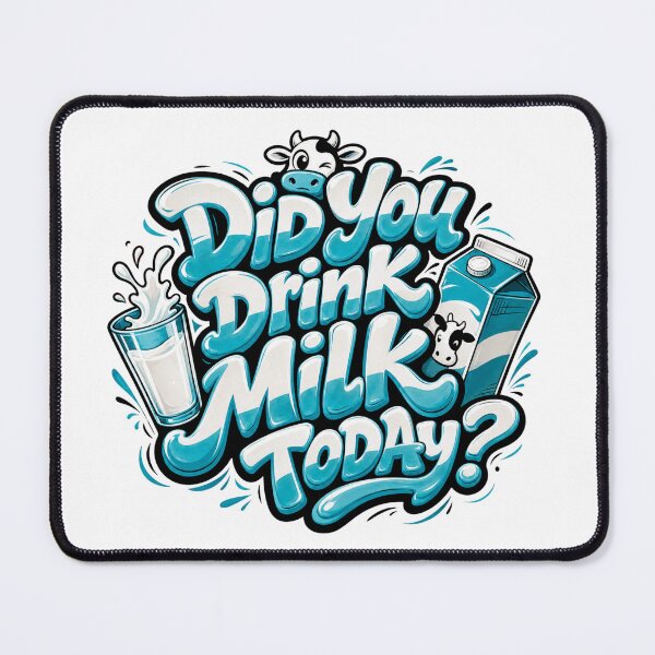 Item preview, Cute Cow and Milk Humor Typography Design designed and sold by Davimonst.