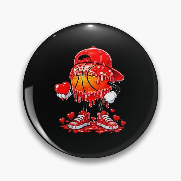Item preview, Basketball Heart Drip Cartoon With Valentine Game Day Vibes designed and sold by allistermariam.