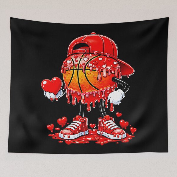 Item preview, Basketball Heart Drip Cartoon With Valentine Game Day Vibes designed and sold by allistermariam.