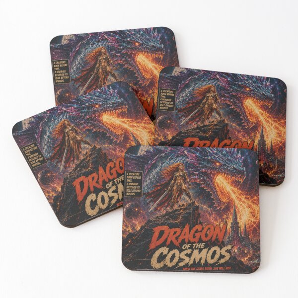 Item preview, Dragon of the Cosmos Poster Epic Space Fantasy designed and sold by JonelleTshirts.