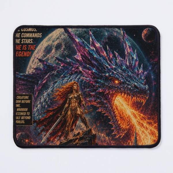 Item preview, Dragon of the Cosmos Poster Epic Space Fantasy designed and sold by JonelleTshirts.