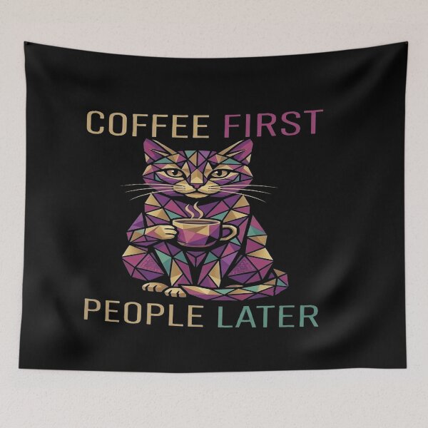 Item preview, coffee first people later designed and sold by GG-Graphics.