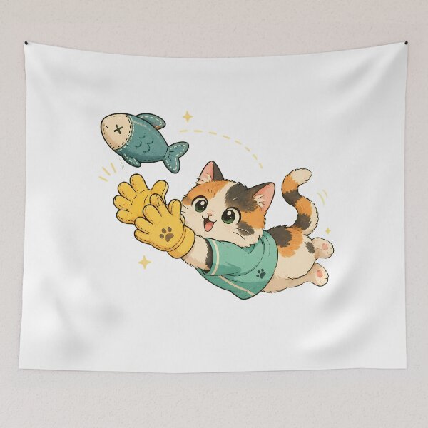 Item preview, Soccer Calico Kitty Goalkeeper Paw Print designed and sold by chattsuede.