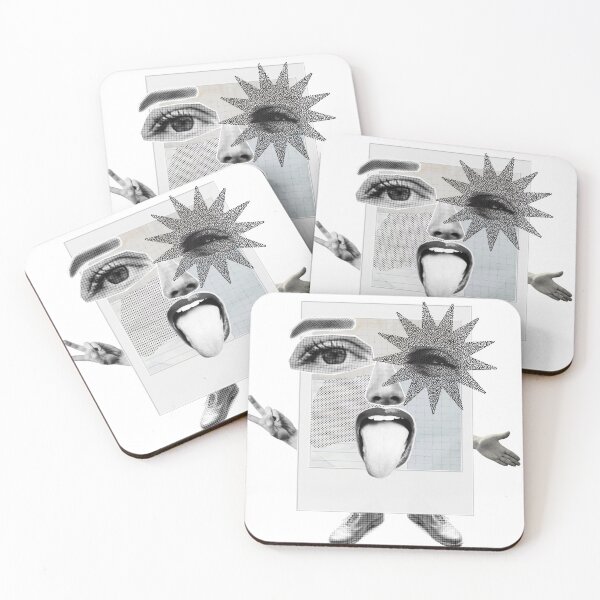Item preview, Halftone Collage Face Indie Grunge Zine Art designed and sold by shaescreations1.