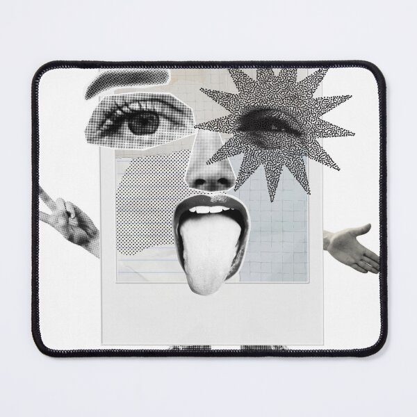 Item preview, Halftone Collage Face Indie Grunge Zine Art designed and sold by shaescreations1.
