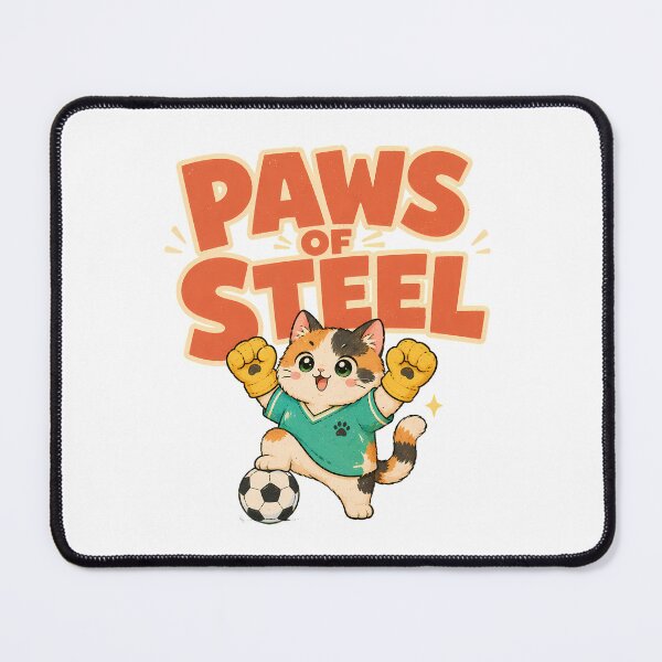 Item preview, Paws of Steel Kitty Calico Soccer Goalkeeper designed and sold by chattsuede.