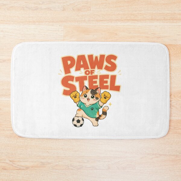 Item preview, Paws of Steel Kitty Calico Soccer Goalkeeper designed and sold by chattsuede.