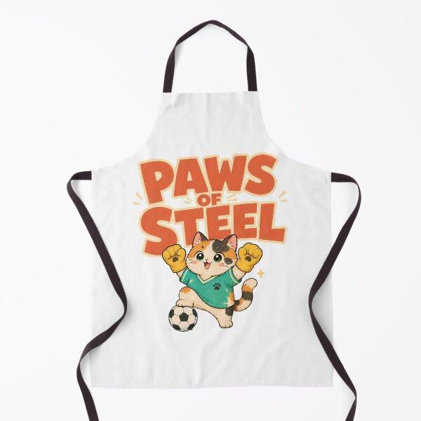 Item preview, Paws of Steel Kitty Calico Soccer Goalkeeper designed and sold by chattsuede.