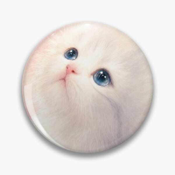 Item preview, Pure Soul Kitten - Pearl Pink Looking Up Watercolor Art designed and sold by Fluffy Cherish World.