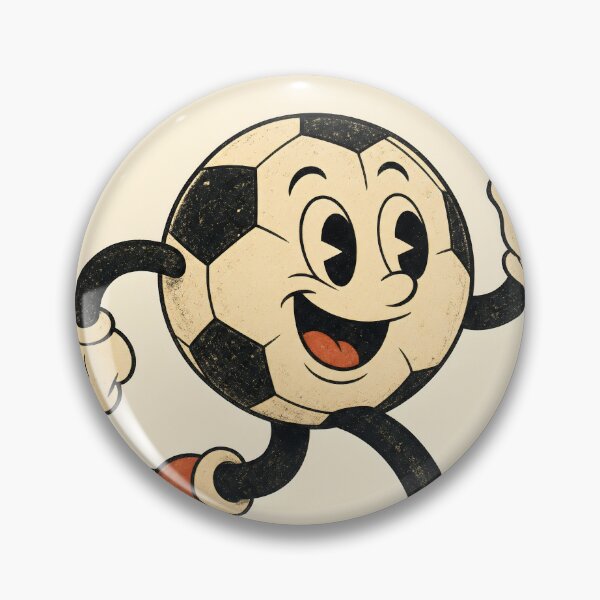 Item preview, Retro 1930s Rubber Hose Cartoon Soccer Ball Mascot designed and sold by Glitchart66.