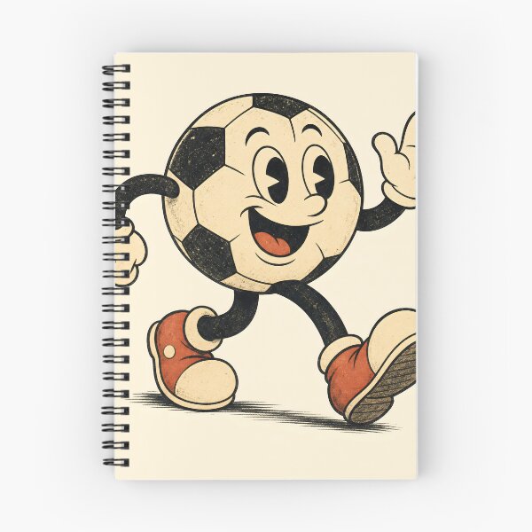 Item preview, Retro 1930s Rubber Hose Cartoon Soccer Ball Mascot designed and sold by Glitchart66.