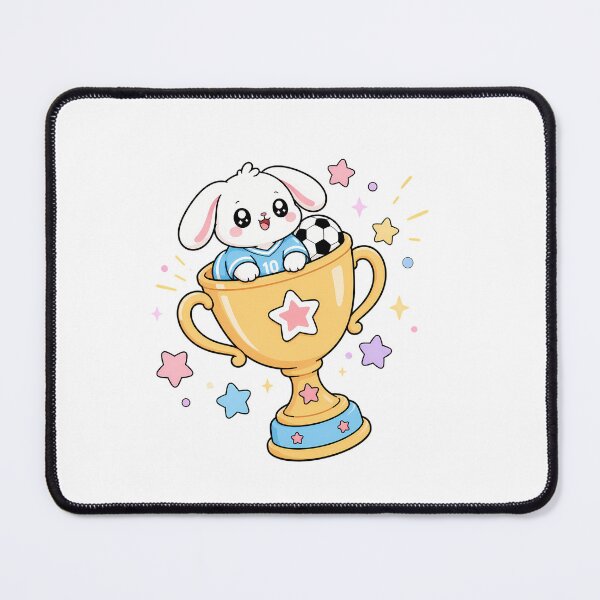 Item preview, Chibi Soccer Bunny Champion Golden Trophy Sparkles designed and sold by chattsuede.