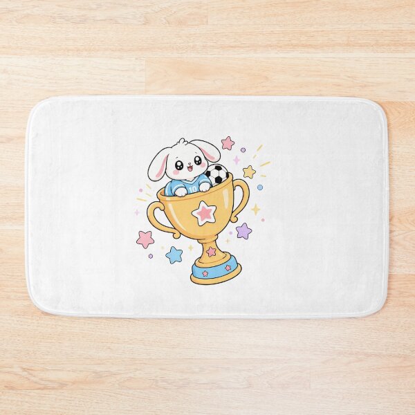 Item preview, Chibi Soccer Bunny Champion Golden Trophy Sparkles designed and sold by chattsuede.