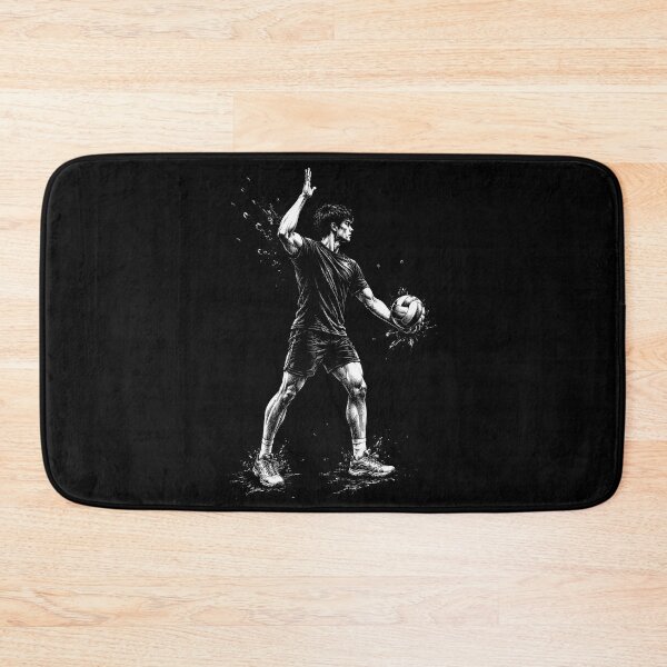 Item preview, Float Serve Volleyball Player Black and White Ink Splash Art Print Volleyball Gift designed and sold by NorthRally.