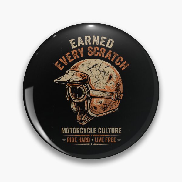 Item preview, Earned Every Scratch Motorcycle Culture Vintage Helmet designed and sold by SplashTastic.