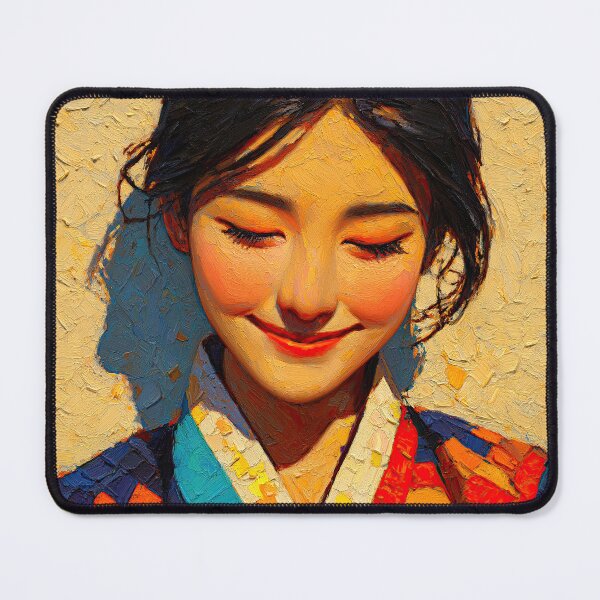 Item preview, Beautiful Woman Wearing Colorful Traditional Hanbok designed and sold by colorful-white.