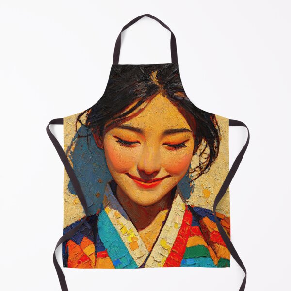 Item preview, Beautiful Woman Wearing Colorful Traditional Hanbok designed and sold by colorful-white.
