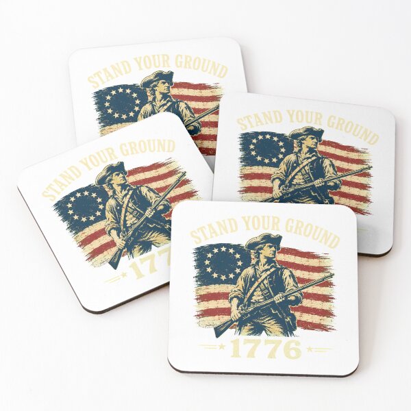 Item preview, Stand Your Ground 1776 Patriotic Minuteman Flag designed and sold by chattsuede.