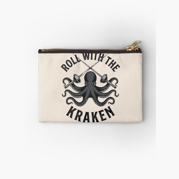 Item preview, Roll With The Kraken T‑Shirt & Sticker – Funny Octopus Fencing Meme Nautical Graphic designed and sold by ZyxDes.