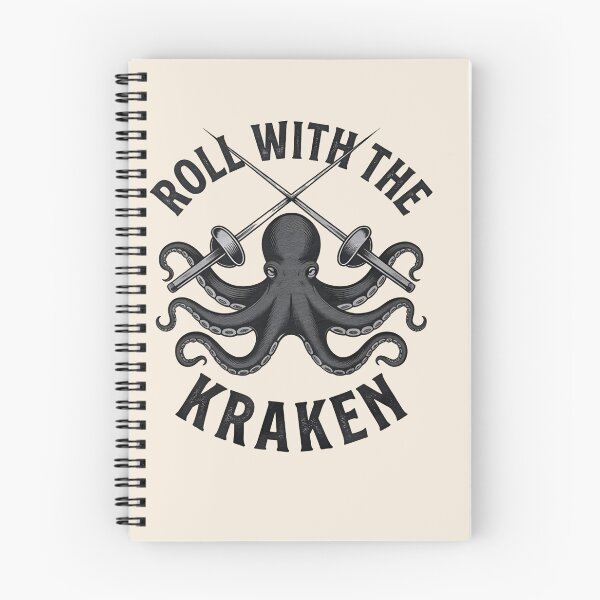 Item preview, Roll With The Kraken T‑Shirt & Sticker – Funny Octopus Fencing Meme Nautical Graphic designed and sold by ZyxDes.
