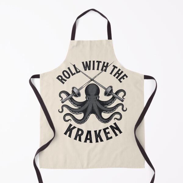 Item preview, Roll With The Kraken T‑Shirt & Sticker – Funny Octopus Fencing Meme Nautical Graphic designed and sold by ZyxDes.