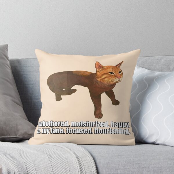 Item preview, unbothered. moisturized. happy. in my lane. focused. flourishing. cat meme designed and sold by mooneko.