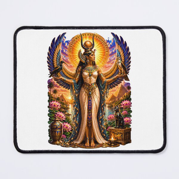 Item preview, Isis Goddess of Magic and Motherhood Egyptian Mythology Divine Queen Art designed and sold by MythwovenShop.