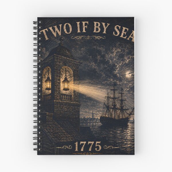 Item preview, Two If By Sea 1775 Revolutionary War Engraving designed and sold by chattsuede.