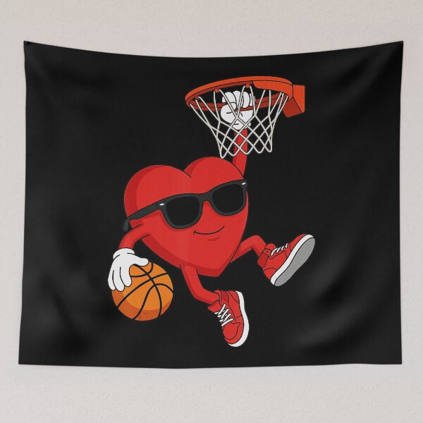 Item preview, Cute Basketball Heart Cartoon Valentine Sports Character Fun designed and sold by allistermariam.