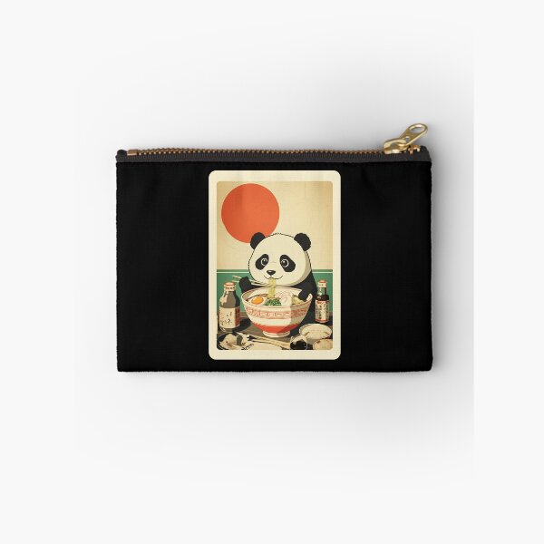 Item preview, Cute Panda Enjoying Ramen in Retro Japanese Food Poster designed and sold by JordynLadukeg65.