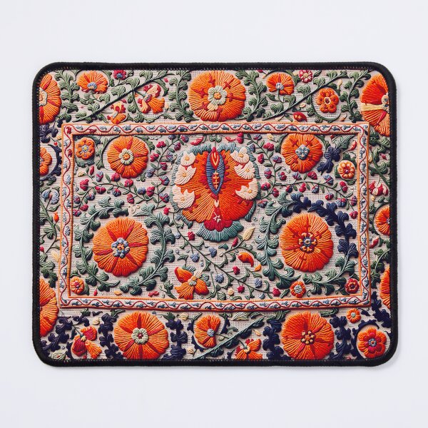 Item preview, Shakhrisyabz Suzani Uzbekistan Embroidery Print designed and sold by Vicky Brago-Mitchell®.
