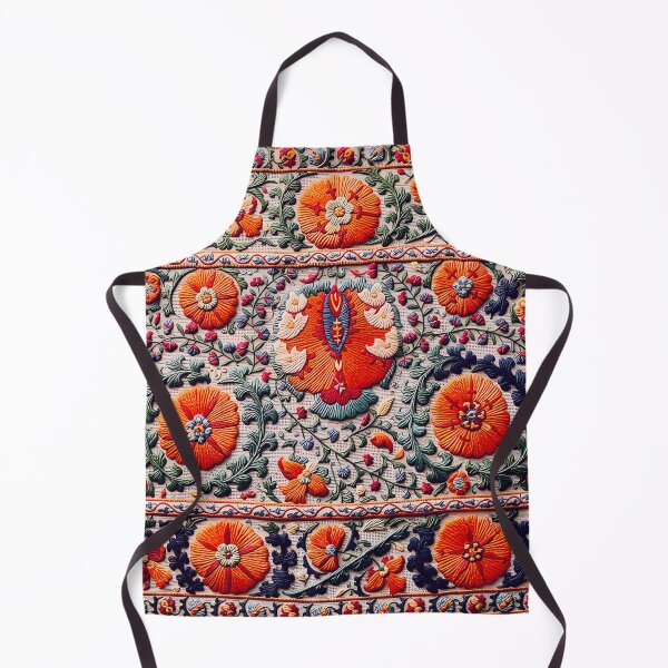 Item preview, Shakhrisyabz Suzani Uzbekistan Embroidery Print designed and sold by Vicky Brago-Mitchell®.